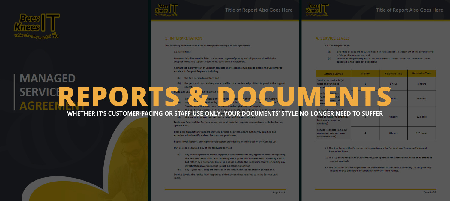 Whether it’s customer-facing or staff use only, your documents’ style no longer need to suffer